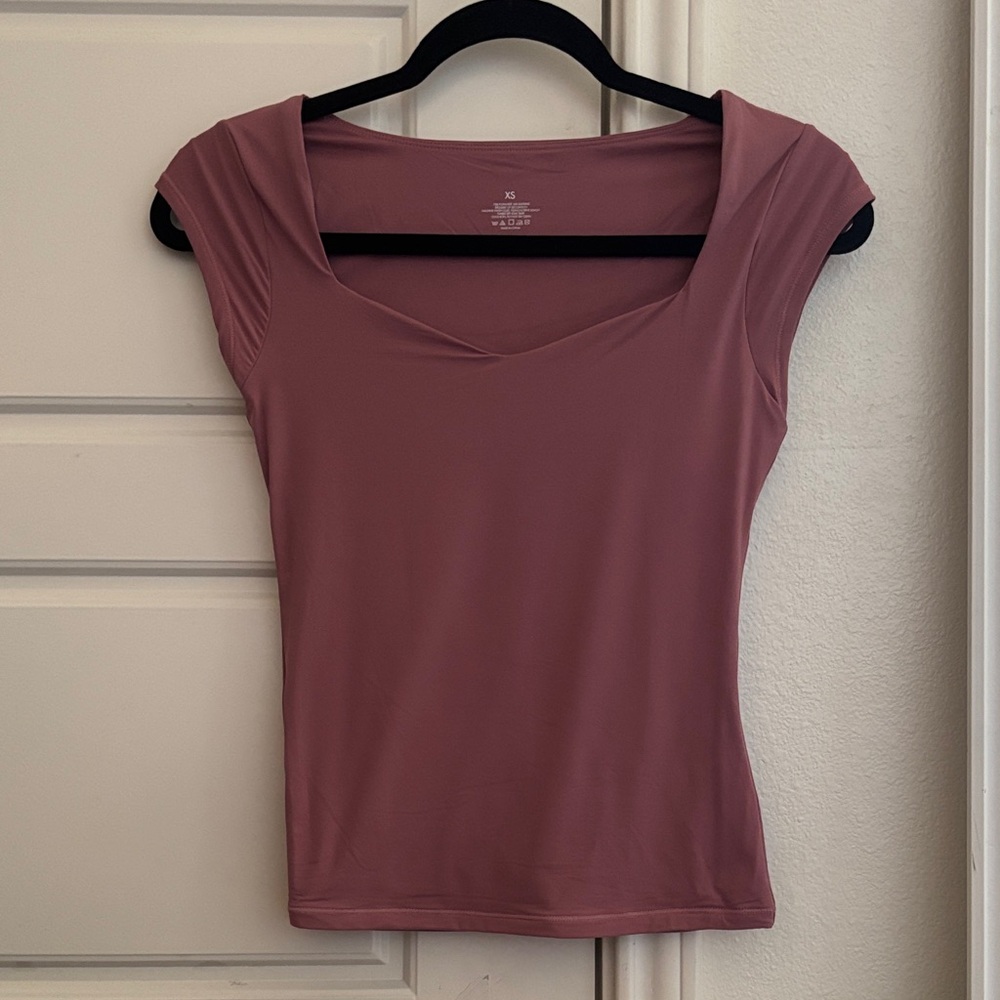 SKIMS Mauve Short Sleeve Top